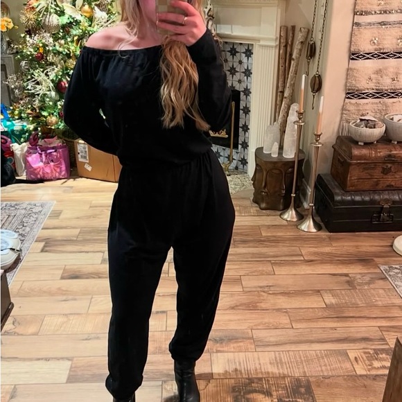 Goodnight Macaroon Pants - ⭐️Goodnight macaroon black tee shirt jumpsuit size xl